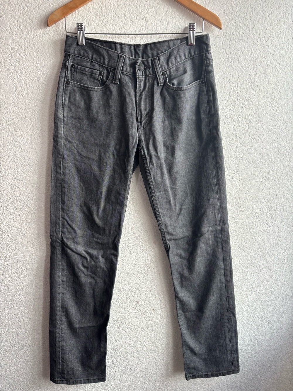 Levis 514 Mens Slim Fit Gray Jeans Size 29 32